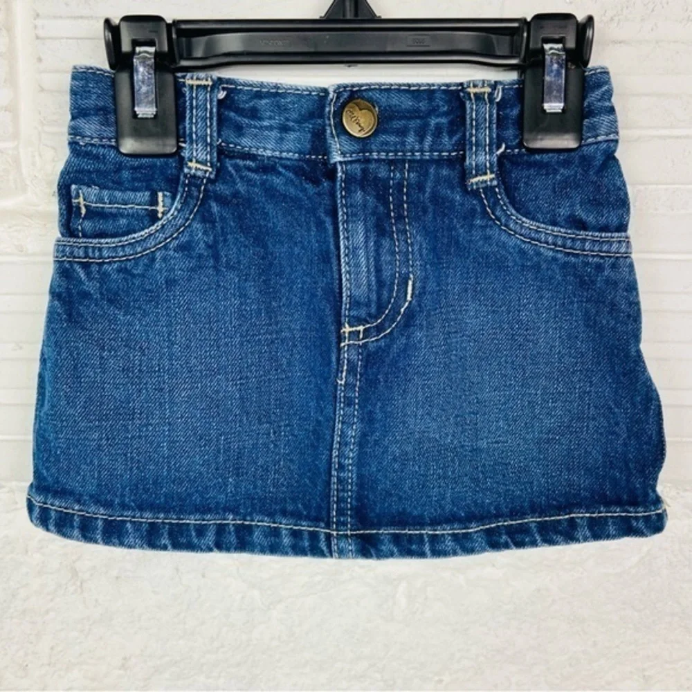 OLD NAVY Denim jean cotton Blue Kids mini Skirt Size 12-18 months